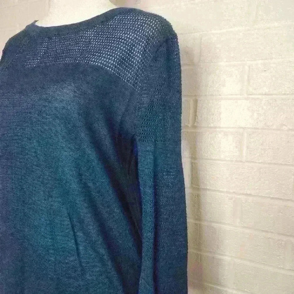 a.n.a a new approach women's navy blue 3/4 sleeve sweater size large - Picture 4 of 7